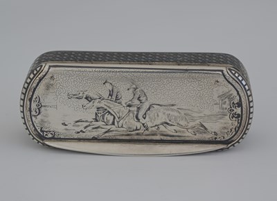 Lot 57 - Sweden, a silver and niello snuff box, of...