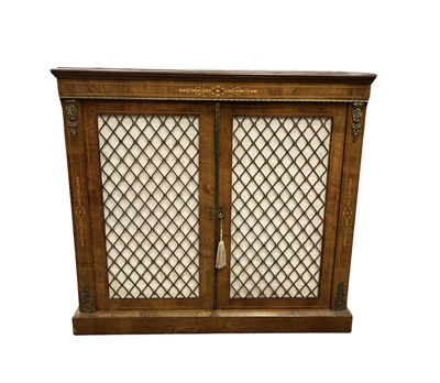 Lot 386 - A 19th century chiffonier, marquetry inlaid...