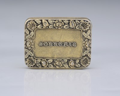 Lot 49 - A George III silver gilt vinaigrette, by...