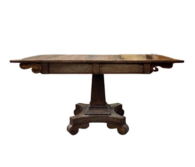 Lot 391 - A Regency rosewood drop leaf sofa table with...