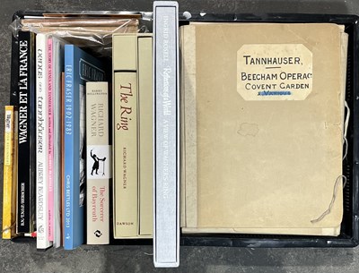 Lot 41 - A collection of books on Wagner and two folios...