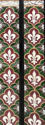 Lot 130 - Minton, a set of twelve rlief moulded Gothic...