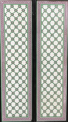 Lot 112 - Two large Victorian tiles, probably Minton,...