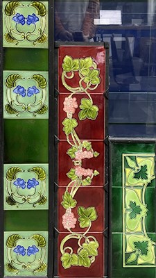 Lot 75 - Various Art Nouveau relief moulded floral...