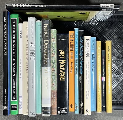 Lot 42 - A collection of decorative art books to...