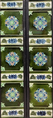 Lot 64 - Two panels of Art Nouveau relief moulded...