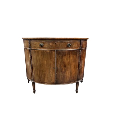Lot 378 - A small Georgian style mahogany demi-lune...