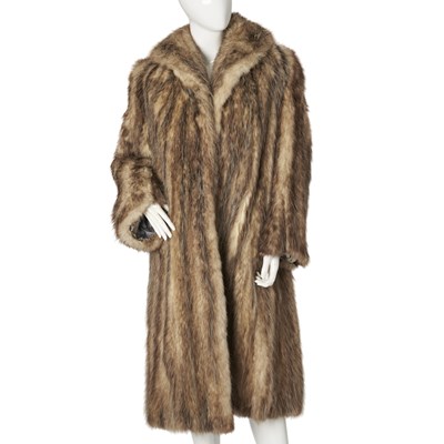 Lot 535 - A full-length raccoon fur coat.