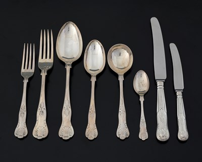 Lot 321 - A suite of Elizabeth II silver King's pattern...