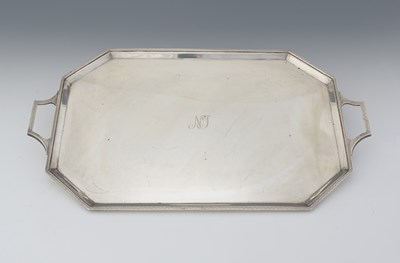 Lot 312 - A George V silver two-handled tray, by James...