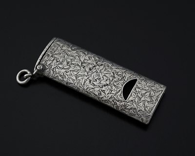 Lot 37 - A Victorian silver combination whistle and...