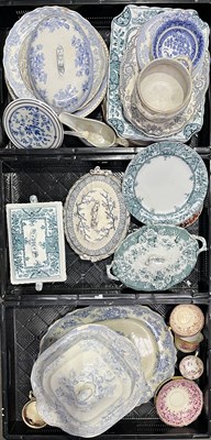 Lot 18 - A large selection of printed transfer ware in...