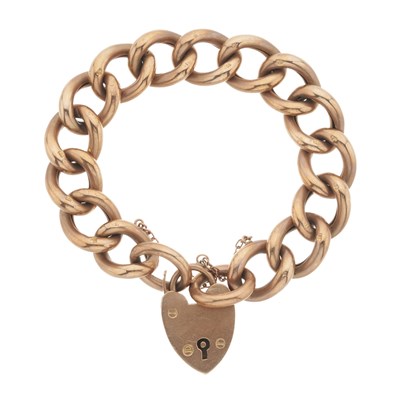 Lot 118 - An early 20th century 9ct gold curb-link bracelet