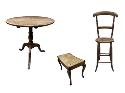 Lot 389 - A 19th century cane seated deportment or...
