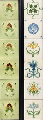 Lot 78 - Art Nouveau tiles including a set of Simpson...