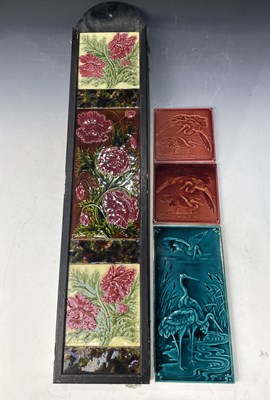 Lot 168 - Pilkington, six various majolica glazed relief...