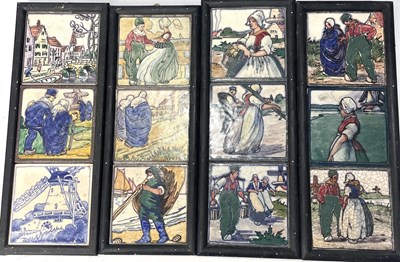 Lot 229 - A set of twelve Carters, Poole, Dutch Scene...