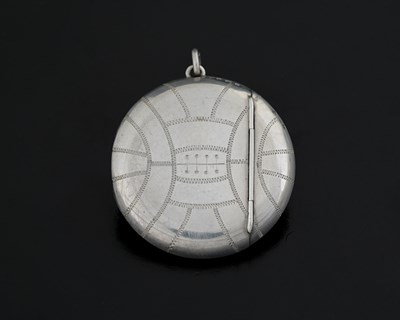 Lot 32 - An Edwardian silver novelty football vesta, by...