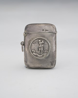 Lot 33 - Golf interest, an Edwardian silver vesta case,...