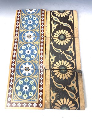 Lot 132 - Craven Dunnill, a set of three Pugin style...