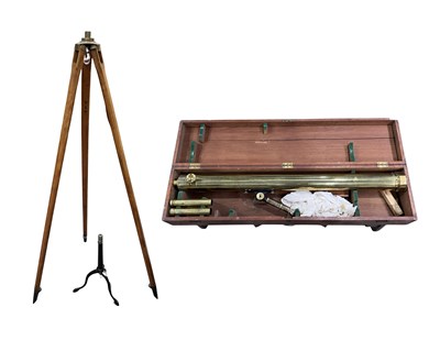 Lot 392 - A brass terrestrial telescope by E. G. Wood...