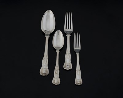 Lot 310 - A collection of Victorian silver flatware, by...