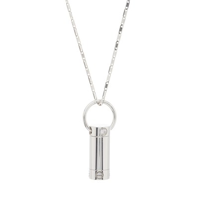 Lot 53 - Cartier, an 18ct gold diamond Love screwdriver pendant, with chain