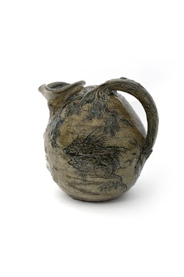 Lot 19 - A Large Martin Brothers stoneware Aquatic jug,...