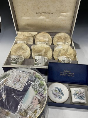 Lot 11 - A Royal Worcester coffee service in it's...