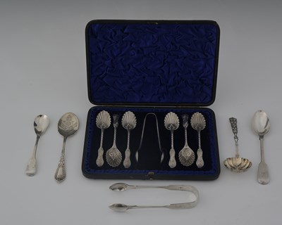 Lot 135 - A group of hallmarked silver, nineteenth...