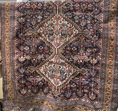 Lot 334 - A Quashqai-type rug, three central interlinked...