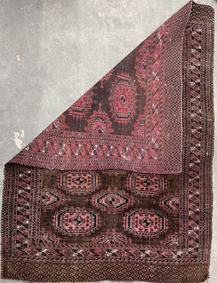 Lot 341 - A Baluch/Balouch type rug, red field, 132 by...