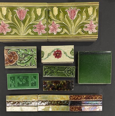 Lot 120 - A collection of Victorian majolica glazed...