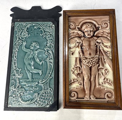 Lot 265 - Minton Hollins, a relief moulded rectangular...