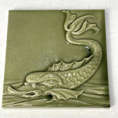 Lot 206 - Maw and Co., a relief moulded majolica glazed...
