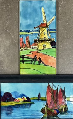Lot 276 - Pilkington, a Dutch scene tile panel of...