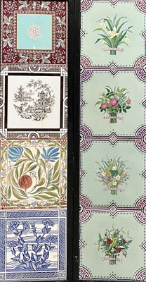 Lot 127 - Minton Hollins, a set of four large Victorian...