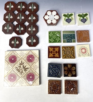 Lot 47 - A collection of Victorian filler tiles...