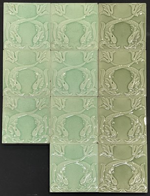 Lot 258 - A set of eleven plastic clay relief moulded...