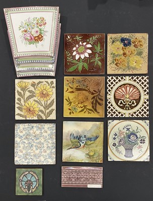 Lot 102 - A collection of Victorian and Edwan tiles...