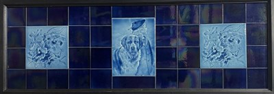 Lot 126 - A Victorian tile panel set with intaglio and...