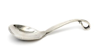 Lot 120 - A Georg Jensen silver salt spoon, model no.110,...