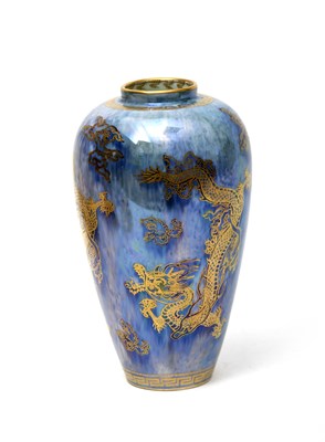Lot 750 - A Wedgwood Pottery Dragon Lustre vase designed...