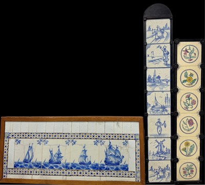 Lot 260 - T and R Boote, a set of blue and white Dutch...