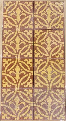 Lot 147 - William Godwin, a Gothic Revival eight tile...