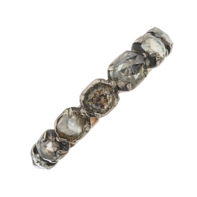 Lot 117 - A Georgian gold and silver, diamond full eternity ring