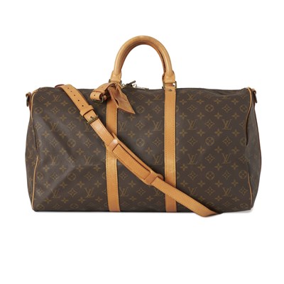 Lot 434 - Louis Vuitton, a vintage monogram Keepall Bandouliere 50 luggage bag.
