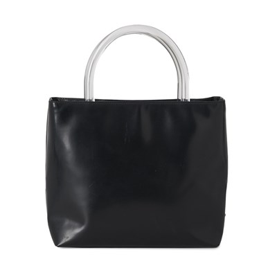 Lot 474 - Prada, a vintage leather Lucite Top Handle handbag.
