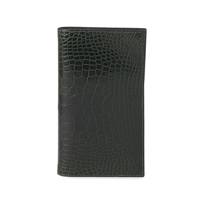 Lot 378 - Hermes, a 2003 alligator agenda cover/card wallet.