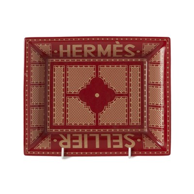 Lot 386 - Hermes, a porcelain Sellier Change Tray.